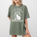 XL Moss Dark Green Hocus Pocus Skeleton Cat Ghost Witch Skull Spooky Halloween Costume Comfort Colors Tee