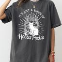 Small Pepper Dark Gray Hocus Pocus Skeleton Cat Ghost Witch Skull Spooky Halloween Costume Comfort Colors Tee