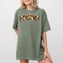 Large Moss Dark Green Spooky Skeleton Ghost Witch Skull Meme Halloween Night Terror Comfort Colors Tee