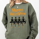  Happy Halloween Dancing Skeletons Ghost Witch Skull Spooky Costume Legend Sweatshirt