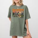 Large Moss Dark Green Halloweentown Horror Movie Skeleton Ghost Witch Skull Spooky Meme Halloween Costume Comfort Colors Tee