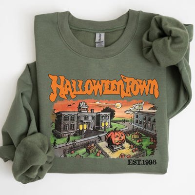 Halloweentown Horror Movie Skeleton Ghost Witch Skull Spooky Aesthetic Meme Sweatshirt