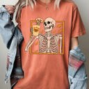  Pumpkin Spice Ghost Skeleton Witch Skull Spooky Halloween Meme Comfort Colors Tee