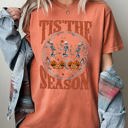 XXXL Yam Tis The Season Retro Skeleton Ghost Witch Skull Spooky Meme Halloween Comfort Colors Tee