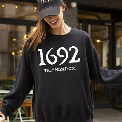 1692 They Missed One Skeleton Ghost Witch Skull Spooky Aesthetic Meme Sweatshirt