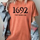 Small Yam 1692 They Missed One Skeleton Ghost Witch Skull Spooky Halloween Costume Comfort Colors Tee