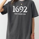 XXXL Pepper Dark Gray 1692 They Missed One Skeleton Ghost Witch Skull Spooky Halloween Costume Comfort Colors Tee