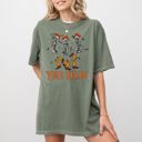 Large Moss Dark Green Yee Haw Western Skeleton Ghost Witch Skull Spooky Aesthetic Meme Halloween Costume Comfort Colors Tee