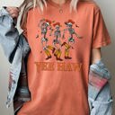 XL Yam Yee Haw Western Skeleton Ghost Witch Skull Spooky Aesthetic Meme Halloween Costume Comfort Colors Tee