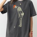 XL Pepper Dark Gray Golf Player Skeleton Ghost Witch Skull Spooky Aesthetic Meme Halloween Comfort Colors Tee