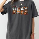  Halloween Coffee Horror Movie Spooky Skeleton Ghost Witch Skull Meme Costume Comfort Colors Tee