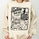 XL Sand Salem Book Club Spooky Skeleton Ghost Witch Skull Aesthetic Meme Halloween Costume Sweatshirt