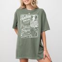 XL Moss Dark Green Salem Book Club Spooky Skeleton Ghost Witch Skull Aesthetic Meme Halloween Vibes Comfort Colors Tee