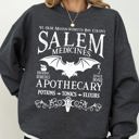  Salem Medicines Spooky Skeleton Ghost Witch Skull Meme Aesthetic Halloween Costume Sweatshirt