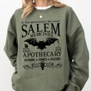 XXXL Military Green Salem Medicines Spooky Skeleton Ghost Witch Skull Meme Aesthetic Halloween Costume Sweatshirt
