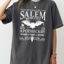 Small Pepper Dark Gray Salem Medicines Spooky Skeleton Ghost Witch Skull Halloween Costume Comfort Colors Tee