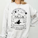Small Ash Light Gray The Salem Apothecary Spooky Skeleton Ghost Witch Skull Aesthetic Halloween Meme Costume Sweatshirt