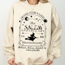 Small Sand The Salem Apothecary Spooky Skeleton Ghost Witch Skull Aesthetic Halloween Meme Costume Sweatshirt