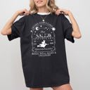 Medium Black The Salem Apothecary Spooky Skeleton Ghost Witch Skull Halloween Costume Comfort Colors Tee