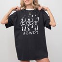Large Black Dancing Skeletons Howdy Spooky Ghost Witch Skull Meme Halloween Costume Comfort Colors Tee
