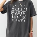 XL Pepper Dark Gray Dancing Skeletons Howdy Spooky Ghost Witch Skull Meme Halloween Costume Comfort Colors Tee