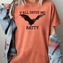 XXXL Yam Y'All Drive Me Batty Spooky Bat Ghost Witch Skull Costume Halloween Night Comfort Colors Tee
