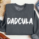 XXXL Dark Gray Heather Dadcula Spooky Bat Ghost Witch Skull Aesthetic Meme Halloween Costume Sweatshirt