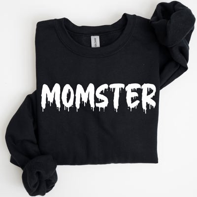 Momster Skeleton Ghost Witch Skull Halloween Costume Spooky Haunting Night Vibe Sweatshirt