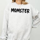 XL Ash Light Gray Momster Skeleton Ghost Witch Skull Halloween Costume Spooky Haunting Night Vibe Sweatshirt