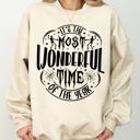 XXL Sand It's The Most Wonderful Time Of The Year Skeleton Spider Web Witch Skull Sweatshirt