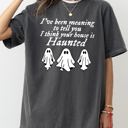 Medium Pepper Dark Gray Mini Ghosts Haunted House Skeleton Witch Skull Spooky Halloween Meme Costume Comfort Colors Tee