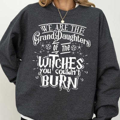 Granddaughters of the Witches Skeleton Witch Spooky Aesthetic Halloween Meme Costume Sweatshirt