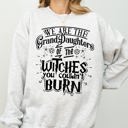 XL Ash Light Gray Granddaughters of the Witches Skeleton Witch Spooky Aesthetic Halloween Meme Costume Sweatshirt