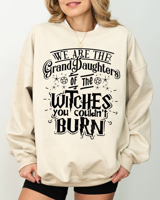 Granddaughters of the Witches Skeleton Witch Spooky Aesthetic Halloween Meme Costume Sweatshirt