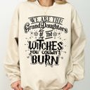XL Sand Granddaughters of the Witches Skeleton Witch Spooky Aesthetic Halloween Meme Costume Sweatshirt