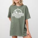 Small Moss Dark Green Motherhood Witch Ghost Skull Spooky Meme Halloween Costume Graphic Comfort Colors Tee
