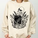  Reading Skeleton Witch Ghost Skull Spooky Meme Halloween Costume Seasonal Sweatshirt