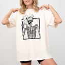  Coffee Skeleton Witch Ghost Skull Spooky Aesthetic Meme Halloween Costume Comfort Colors Tee