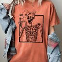 XXL Yam Coffee Skeleton Witch Ghost Skull Spooky Aesthetic Meme Halloween Costume Comfort Colors Tee