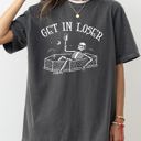  Get In Loser Skeleton Witch Ghost Skull Spooky Aesthetic Meme Halloween Costume Comfort Colors Tee