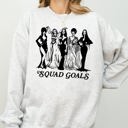  Squad Goals Skeleton Ghost Witch Skull Spooky Meme Halloween Costume Crew Sweatshirt