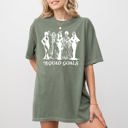 Large Moss Dark Green Squad Goals Skeleton Ghost Witch Skull Spooky Halloween Meme Graphic Comfort Colors Tee