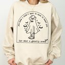 XXXL Sand Ghostly Scene Cute Ghost Skeleton Witch Skull Spooky Meme Halloween Costume Sweatshirt