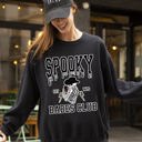 XXXL Black Spooky Babes Club Ghost Skeleton Witch Skull Aesthetic Meme Halloween Costume Sweatshirt