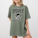 XL Moss Dark Green Spooky Babes Club Ghost Skeleton Witch Skull Aesthetic Meme Halloween Costume Comfort Colors Tee