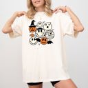 XXL Ivory Cream Retro Spooky Faces Halloween Skeleton Witch Skull Meme Aesthetic Comfort Colors Tee