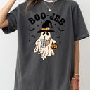 Small Pepper Dark Gray Boo-Jee Halloween Cowboy Ghost Western Skeleton Witch Skull Graphic Comfort Colors Tee