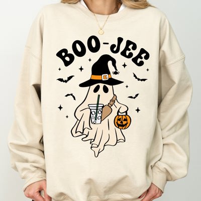 Boo-Jee Cowboy Ghost Western Skeleton Witch Skull Aesthetic Meme Halloween Costume Sweatshirt