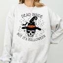  Dead Inside Skeleton Ghost Western Witch Skull Halloween Costume Graphic Sweatshirt