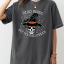 Small Pepper Dark Gray Dead Inside Skeleton Ghost Western Witch Skull Aesthetic Halloween Meme Costume Comfort Colors Tee